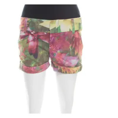 Alice + Olivia Multicolor Flower Printed Cotton Stretch Cuffed Hem Shorts