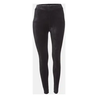 Theory Black Velvet Knit Leggings