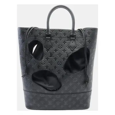 Louis Vuitton Black Leather Monogram Empreinte Mm Tote Bag