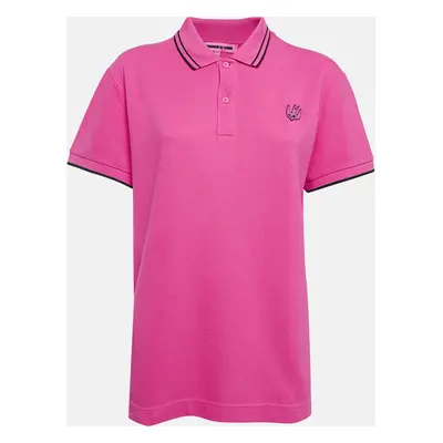 McQ by Alexander McQueen Pink Cotton Pique Polo T-Shirt