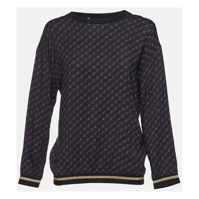 Stella McCartney Navy Blue Logo Printed Jersey Jumper