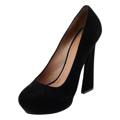 Celine Black Suede Platform Pumps Size