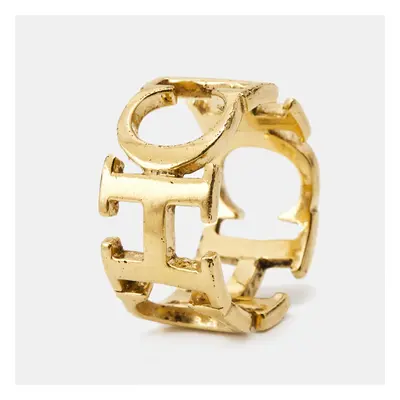 Carolina Hererra CH Gold Tone Ring Size