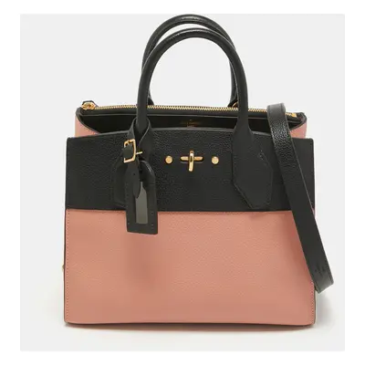 Louis Vuitton Pink/Black Leather City Steamer PM Bag