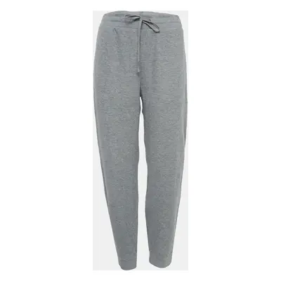 Theory Grey Pima Organic Cotton Rib Knit Trackpants