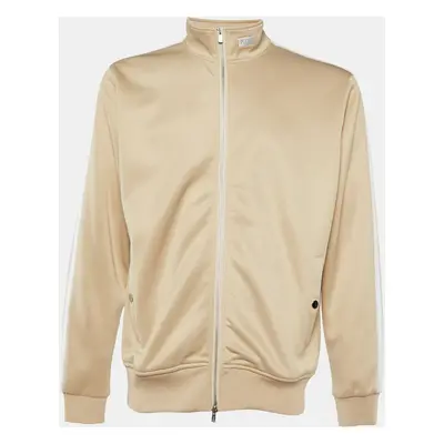 Kith Beige Logo Applique Detail Jersey Zip Front Jacket