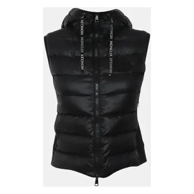 Moncler Black Hooded Puffer Vest