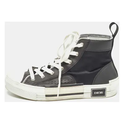 Dior Black Nylon and Leather B23 High Top Sneakers Size 40.5