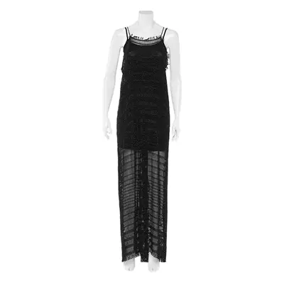 Missoni Black Lurex Crochet Knit Maxi Dress