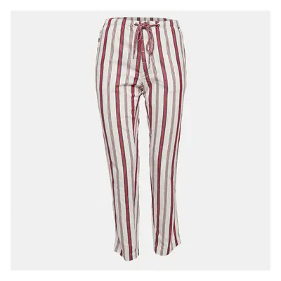 Zadig & Voltaire Cream Striped Cotton Raye Trousers