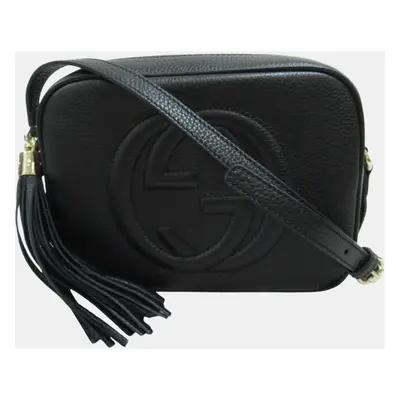 Gucci Black leather GG Soho Small Disco Bag