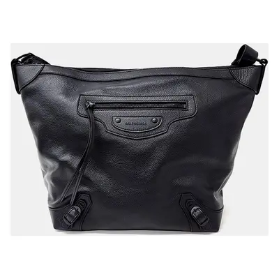 Balenciaga Black Leather Neo Classic Hobo Bag