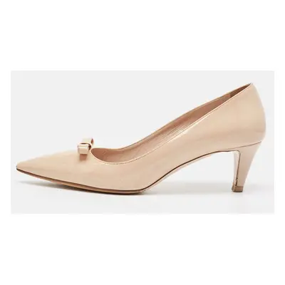 Miu Miu Beige Patent Leather Bow Pumps Size