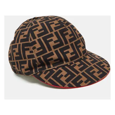 Fendi Tobacco Brown Zucca Pattern Canvas Baseball Cap