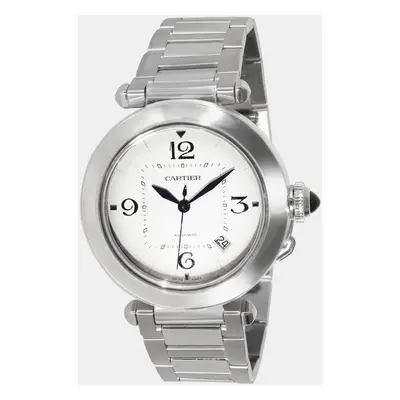 Cartier Silver Stainless Steel Pasha de Cartier Automatic Men's Wristwatch mm