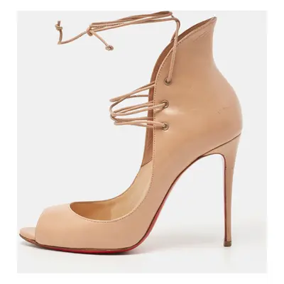 Christian Louboutin Beige Leather Megavamp Pumps Size