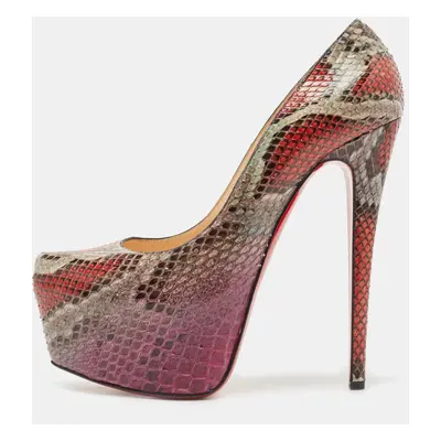 Christian Louboutin Multicolor Python Daffodile Pumps Size