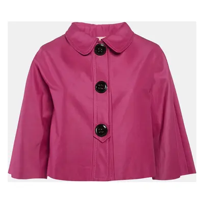 Giambattista Valli Fuchsia Pink Cotton Blend Oversized Jacket