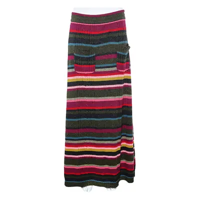 Kenzo Multicolor Striped Wool Skirt