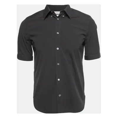 Alexander McQueen Black Cotton Half Sleeve Shirt