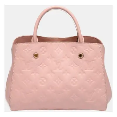 Louis Vuitton Rose Poudre Empreinte BB Leather Montaigne Satchel