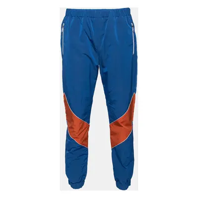 Gucci Blue & Orange Paneled Synthetic Track Pants