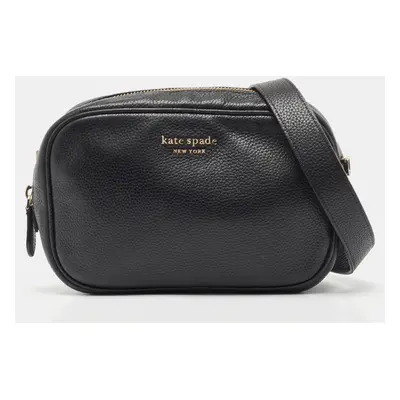 Kate Spade Black Leather Camera Crossbody Bag