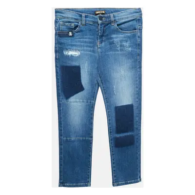 Roberto Cavalli Kids Blue Denim Distressed Jeans Yrs