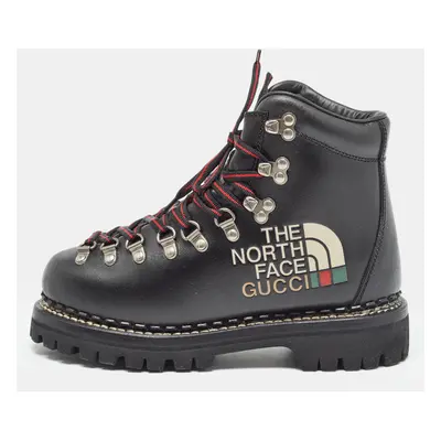 Gucci x The North Face Black Leather Hiking Ankle Boots Size