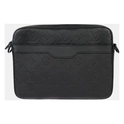 Louis Vuitton Calf Leather Black Trio Monogram Shadow Shoulder Bag