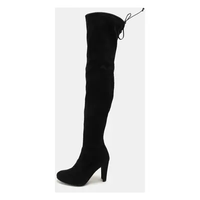 Stuart Weitzman Black Suede Ledyland Over The Knee Boots Size