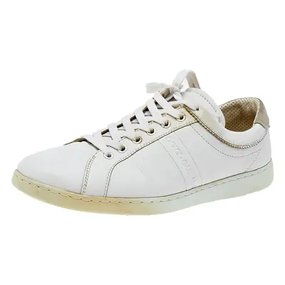 Dolce & Gabbana White Leather Low Top Sneakers Size