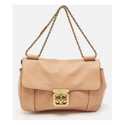 Chloe Peach Leather Elsie Shoulder Bag