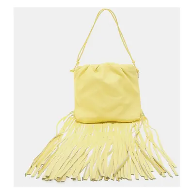 Bottega Veneta Yellow Nappa The Fringe Shoulder Bag