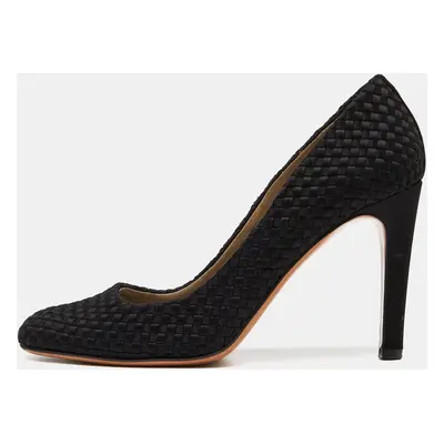 Valentino Black Woven Leather Pumps Size