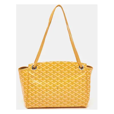 Goyard Mustard Goyardine Coated Canvas and Leather Rouette PM Bag