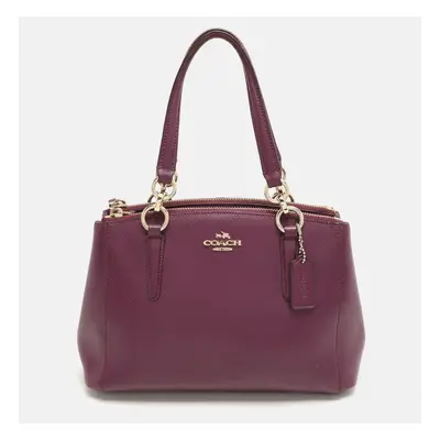 Coach Purple Leather Christie Carryall Tote