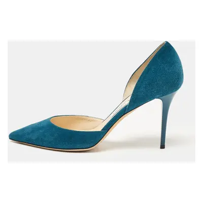 Jimmy Choo Teal Suede Addison Pumps Size