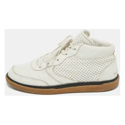 Dolce & Gabbana White Leather Lace Up Sneakers Size