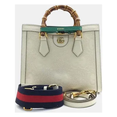 Gucci Leather Small Diana Tote Bag