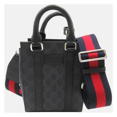 Gucci Black PVC coated canvas GG Supreme Mini bag