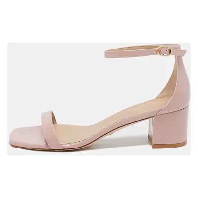 Stuart Weitzman Pink Patent Leather Simplecurve Sandals Size