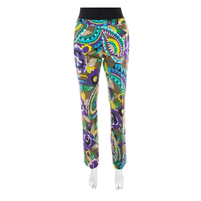 Etro Multicolor Printed Cotton Straight Fit Trouser