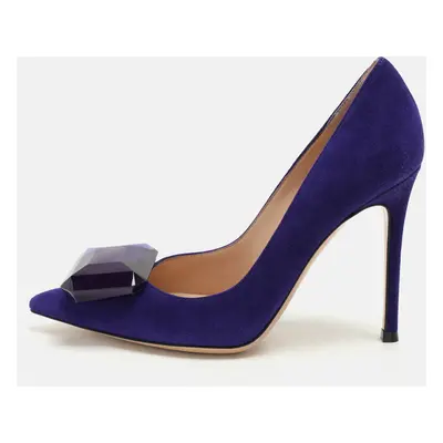 Gianvito Rossi Purple Suede Jaipur Pumps Size