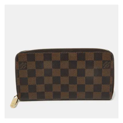 Louis Vuitton Damier Ebene Canvas Zippy Wallet