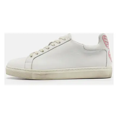 Sophia Webster White Leather Bibi Butterfly Sneakers Size 36.5