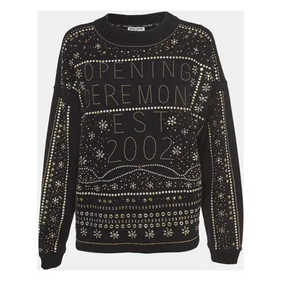 Opening Ceremony Black Cotton Studded Sweatshirt