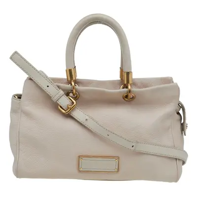 Marc by Marc Jacobs Cream Leather Small Too Hot To Handle Tote