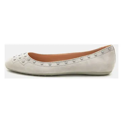 Tod's Grey Suede Ballet Flats Size