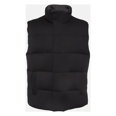 Fendi Black Nylon Blend Zipper Puffer Vest